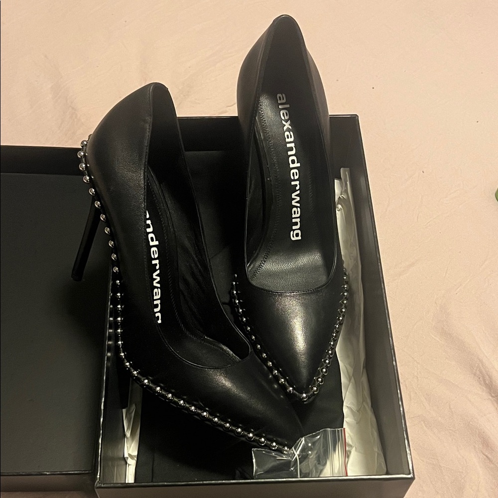Alexander Wang Black Studded Heels